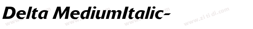 Delta MediumItalic字体转换